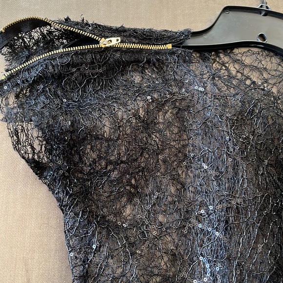 Women top black mesh custom tailoring - Picture 2 of 8